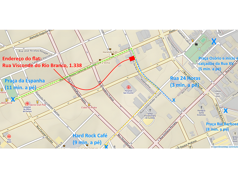 Flat in Downtown / Batel / Street 24 horas - 240